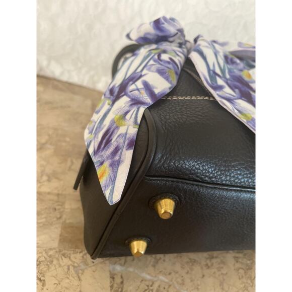 Vintage Coach Hampton light black pebble leather shoulder bag tote Serial F10526 - Picture 7 of 10